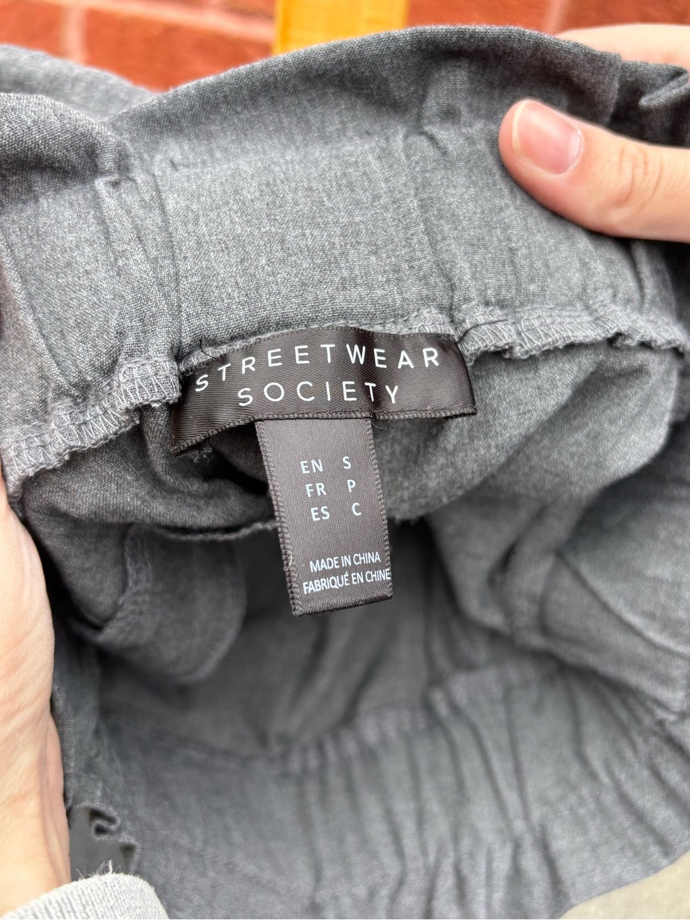 Streetwear Society Charcoal Gray Elastic Waist Shorts